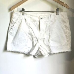 GEORGE White Cotton Blend Shorts Size 10